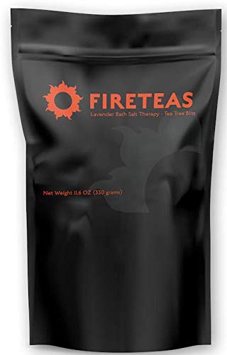 tea tree and lavender bath FIRETEAS - Relaxing Lavender Bath Tea - Epsom Salt, Himalayan Salt, & Essential Oils of Eucalyptus, Lavender & Tea Tree - Therapeutic