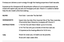 Load image into Gallery viewer, FIRE TEAS Unscented Sea Salt Bath - Dead Sea Salt, Pure Sea Salt - Cleanse & DETOXIFY Skin - Made in The USA.