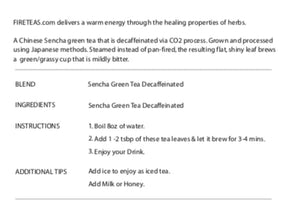 FIRE TEAS Sencha Green Tea Decaf & Saffron - Loose Leaf Tea Blend -