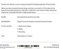 Load image into Gallery viewer, FIRE TEAS Activated Charcoal &amp; Turmeric Powdered Mix - Absorbs Toxins, Organic, Made in the USA