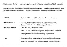 Load image into Gallery viewer, Activated Charcoal &amp; Aloe Bath Salt - Coconut Milk Powder, Aloe Vera Extract, Activated Charcoal &amp; Sea Salt, Pink Salt - Cleansing, Detoxing- Made in USA