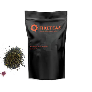 FIRE TEAS 2 Kuan Yin Oolong Loose Leaf Tea with Saffron - Made in the USA