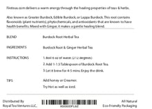 Load image into Gallery viewer, FIRE TEAS Burdock Root Ginger Tea - Loose Leaf Blend - Made in the USA