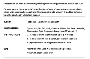 FIRE TEAS Unscented Sea Salt Bath - Dead Sea Salt, Pure Sea Salt - Cleanse & DETOXIFY Skin - Made in The USA.