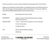 Load image into Gallery viewer, FIRE TEAS Reishi Mushroom &amp; Turmeric Elixir Mix - Vanilla, Fennel Powder - Made in The USA