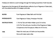 Load image into Gallery viewer, FIRETEAS - Pure Magnesium Flakes Bath Therapy - Pink Himalayan Salt, Natural Soak for Relaxation &amp; Sleep, Skin Detoxing - Made in The USA.