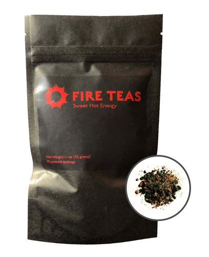 Sweet Hot Energy - Green Tea, Saffron, Cinnamon, Cardamom, Ginger - Fire Teas