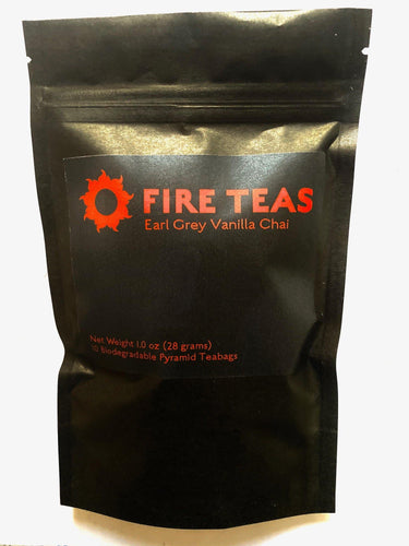 Earl Grey Chai Tea - Keto Friendly Diet Tea - Organic Earl Grey, Black Pepper, Clove, Ginger, Cardamom, Cinnamon, Vanilla - Fire Teas